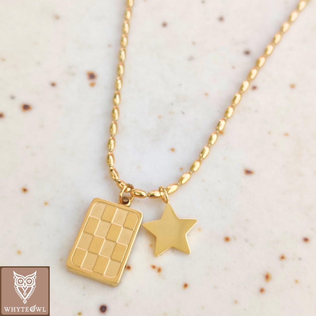 Dainty Square Star Necklace