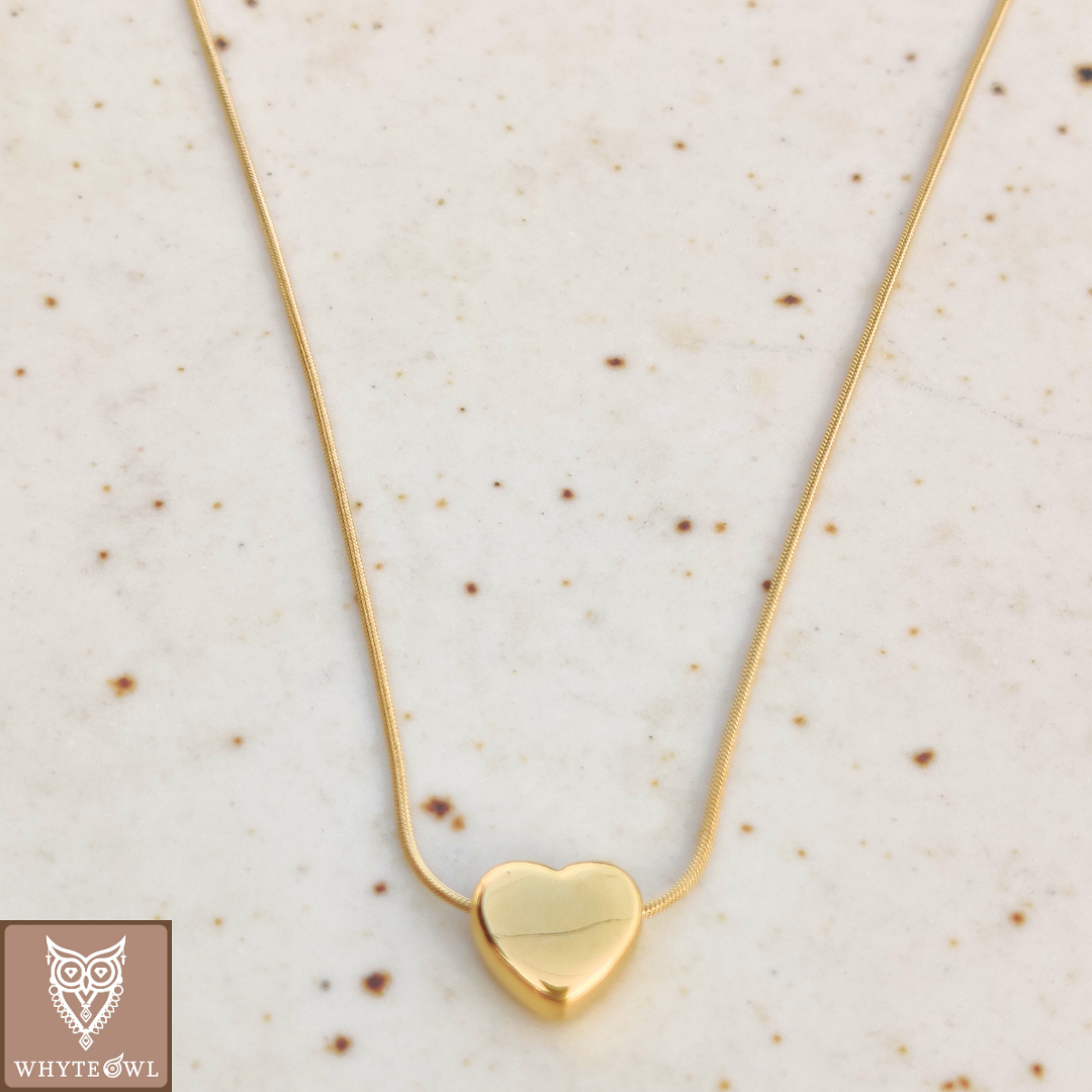 Gold Heart Slim Necklace