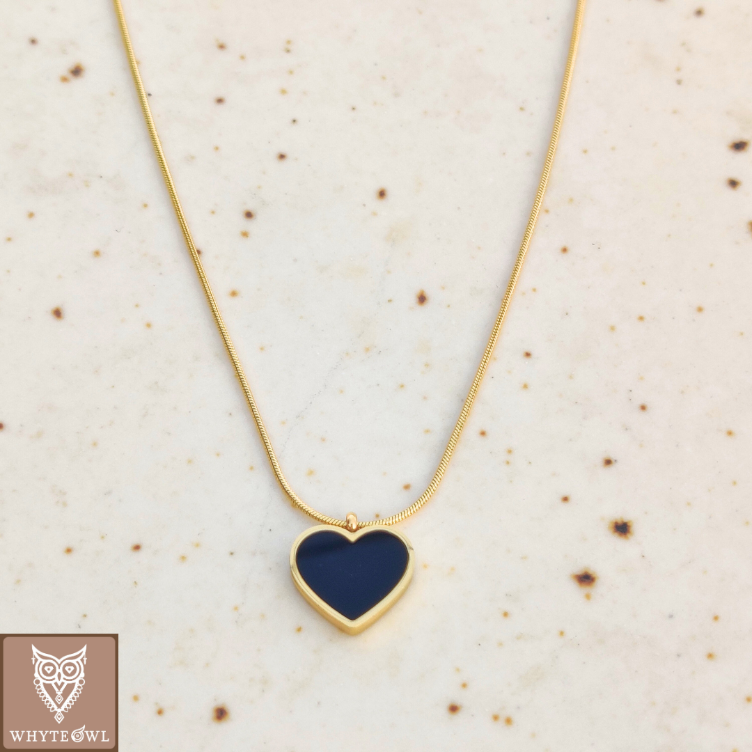 Bnw Reversible Heart Necklace