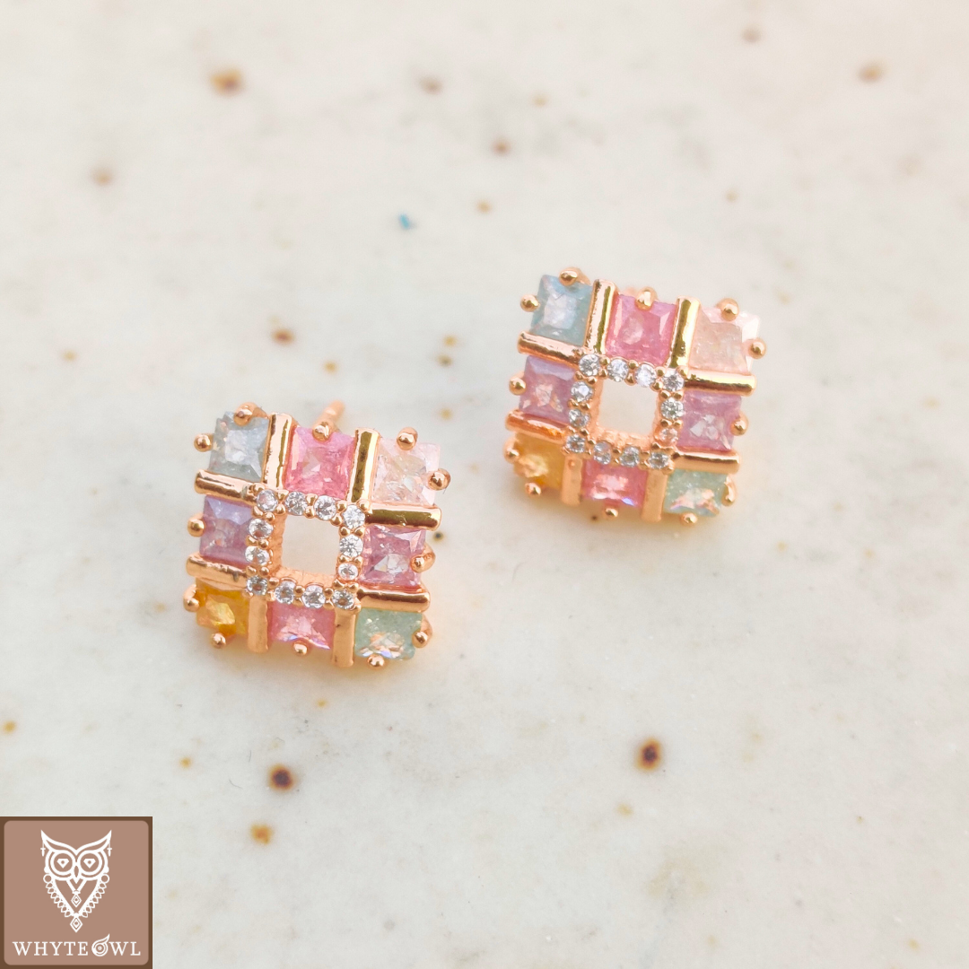 Multistone Square Studs