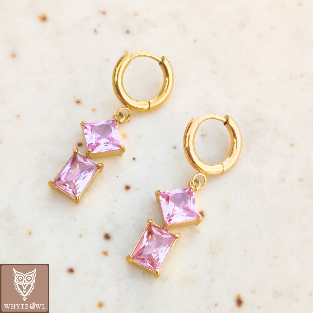 Small Pink Stone Dangler