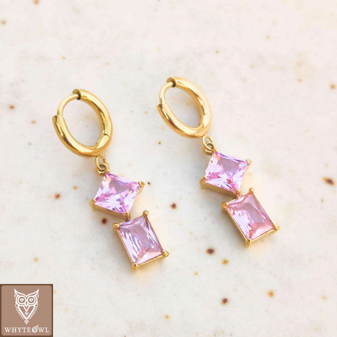 Small Pink Stone Dangler