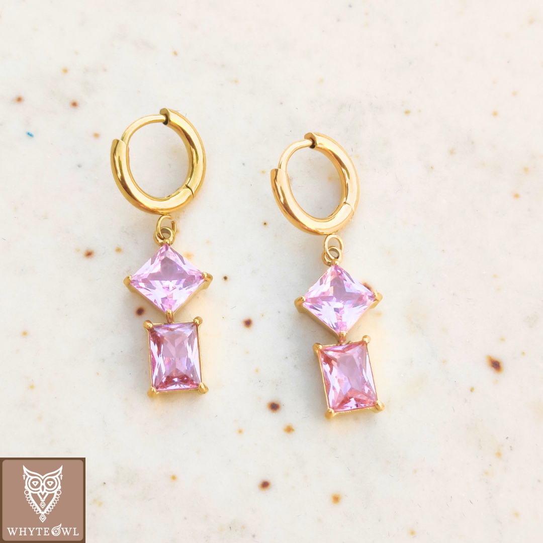 Small Pink Stone Dangler