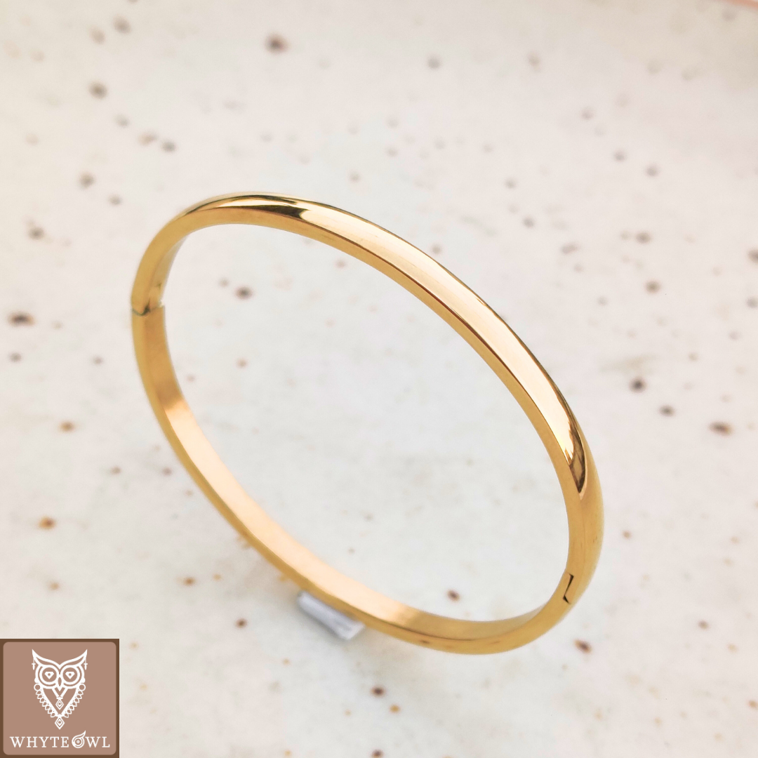 Flat Round Bangle Bracelet