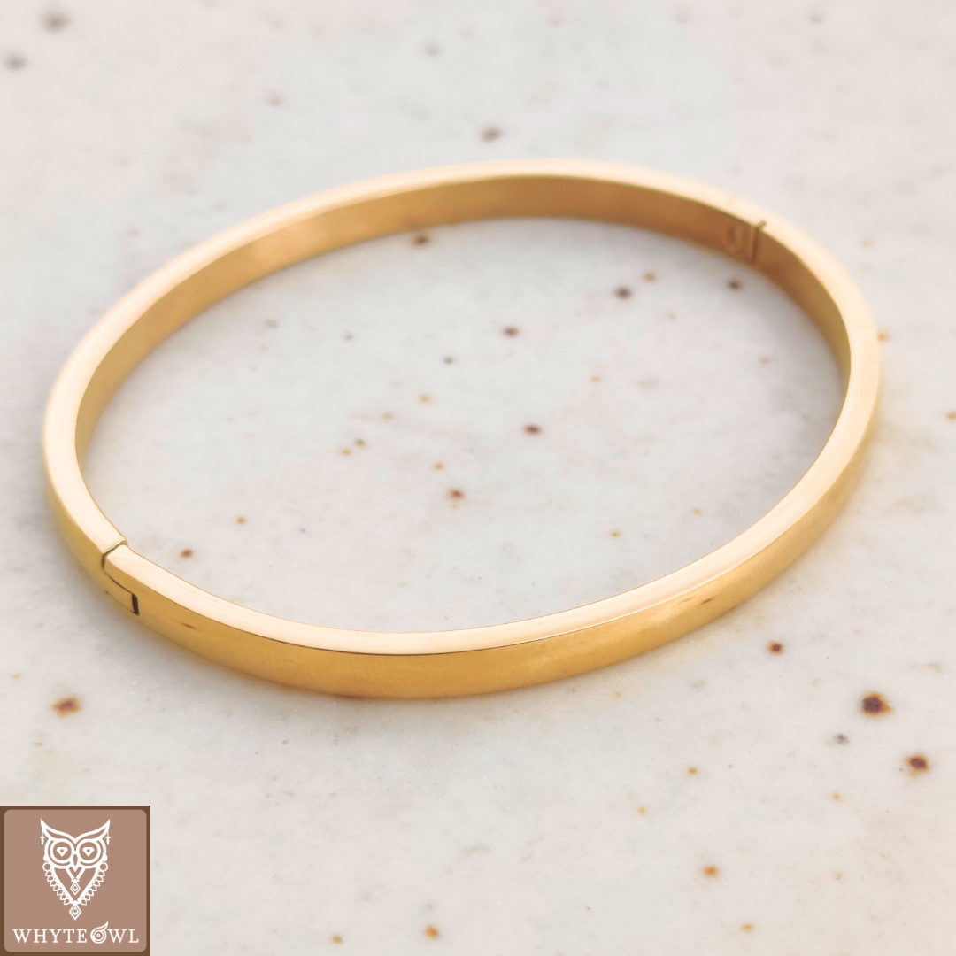 Flat Round Bangle Bracelet